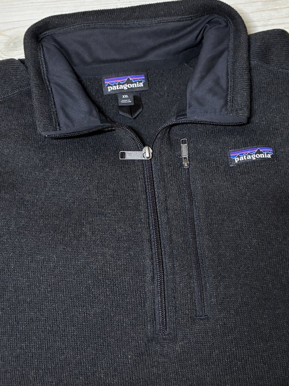 Patagonia Better Sweater 1/4 Zip Fleece Pullover Black Men's XXL 25522 SP16